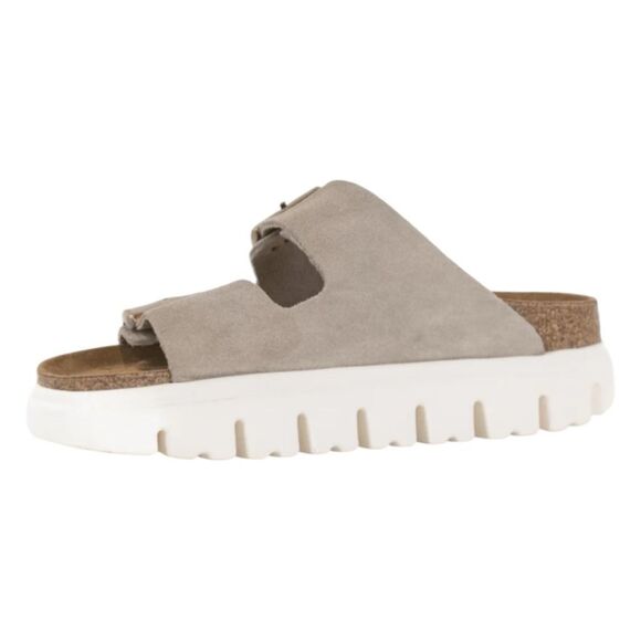Papillio by Birkenstock Arizona Chunky Platform Sandal Taupe Suede 41 W10 M8 - Picture 3 of 12